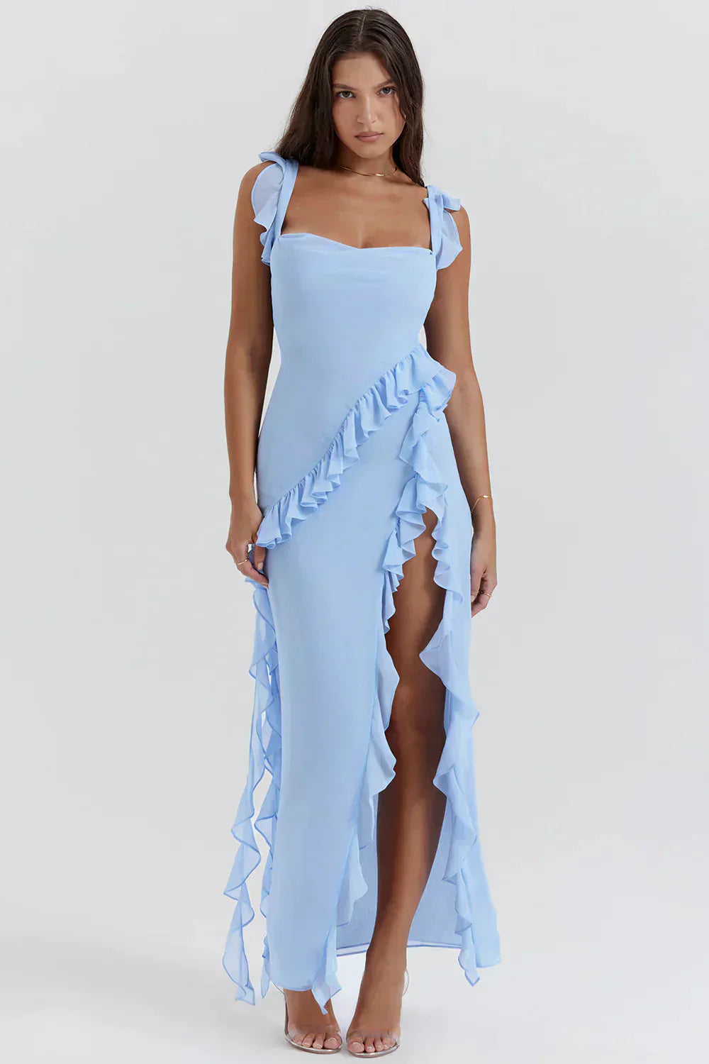 Laurent| Elegante vestido con piernas abiertas