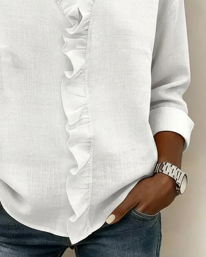 Laurent| Elegante blusa con escote en V