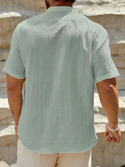 Laurent| Camisa elegante de verano con cuello alto