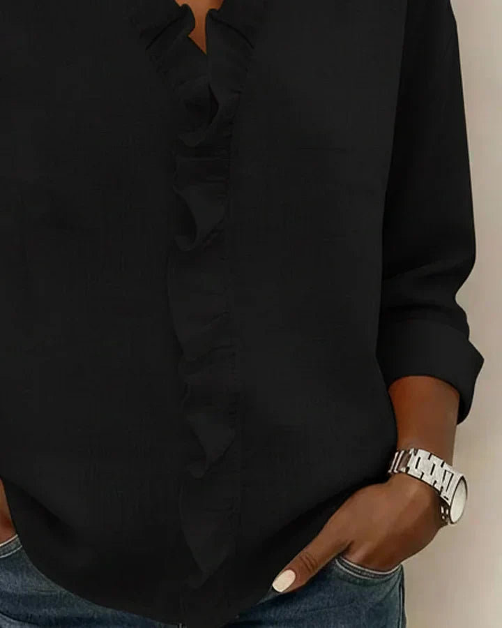 Laurent| Elegante blusa con escote en V