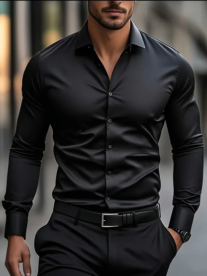 Laurent| Camisa de vestir de manga larga con botones