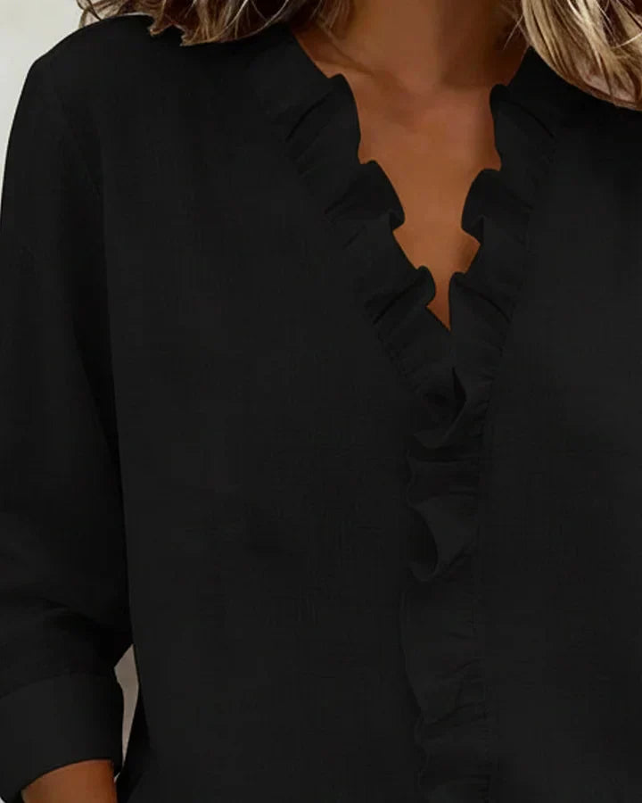 Laurent| Elegante blusa con escote en V