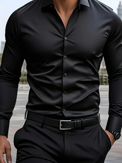 Laurent| Camisa de vestir de manga larga con botones