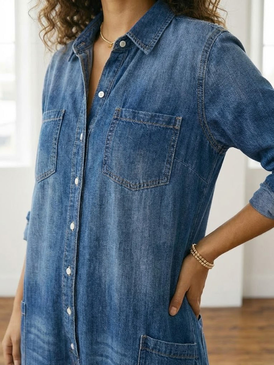LAURENT & CO | DIANA: MONO VAQUERO VINTAGE CON BOTONES PARA MUJER