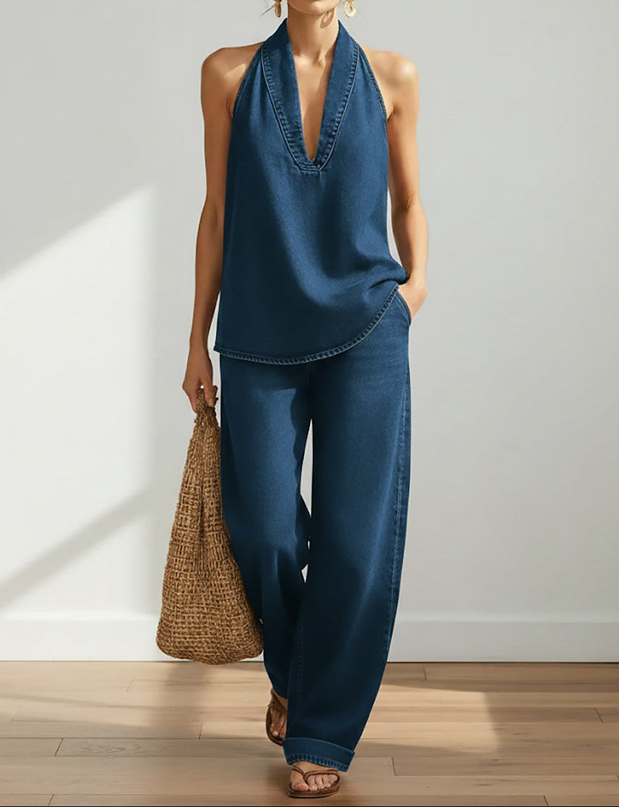 LAURENT & CO | IVY: CONJUNTO VAQUERO EFECTO VINTAGE PARA MUJER