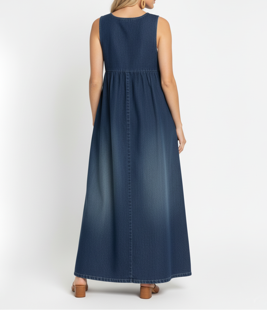 LAURENT & CO | KAREN: VESTIDO LARGO VAQUERO VINTAGE PARA MUJER