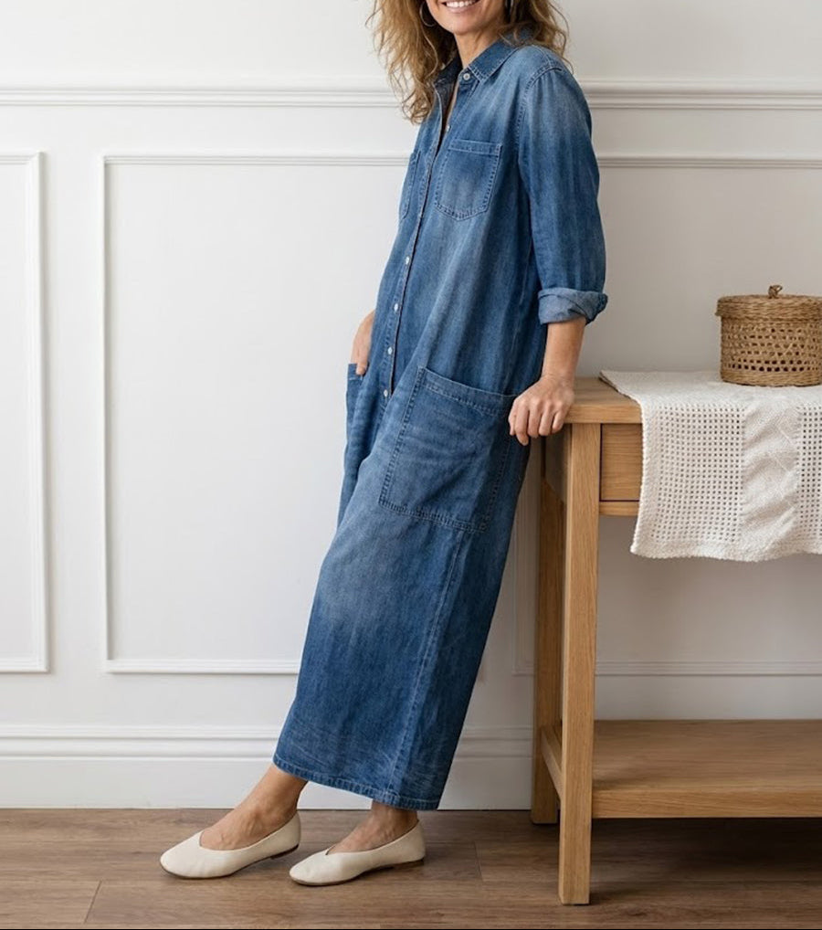LAURENT & CO | DIANA: MONO VAQUERO VINTAGE CON BOTONES PARA MUJER