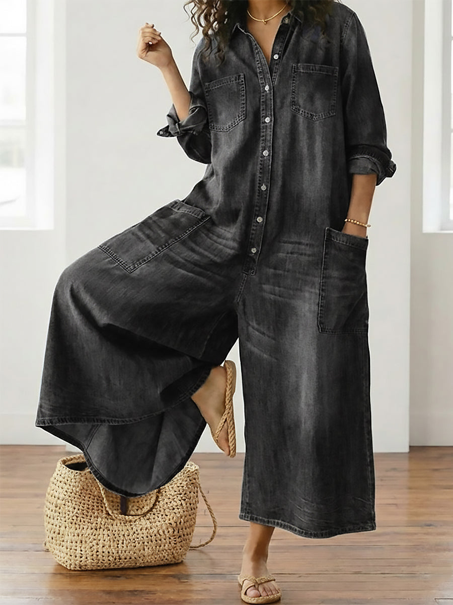 LAURENT & CO | DIANA: MONO VAQUERO VINTAGE CON BOTONES PARA MUJER