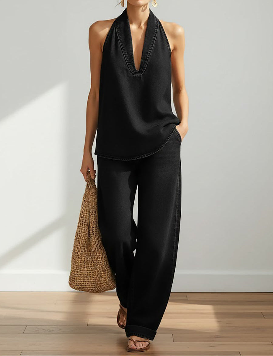 LAURENT & CO | IVY: CONJUNTO VAQUERO EFECTO VINTAGE PARA MUJER