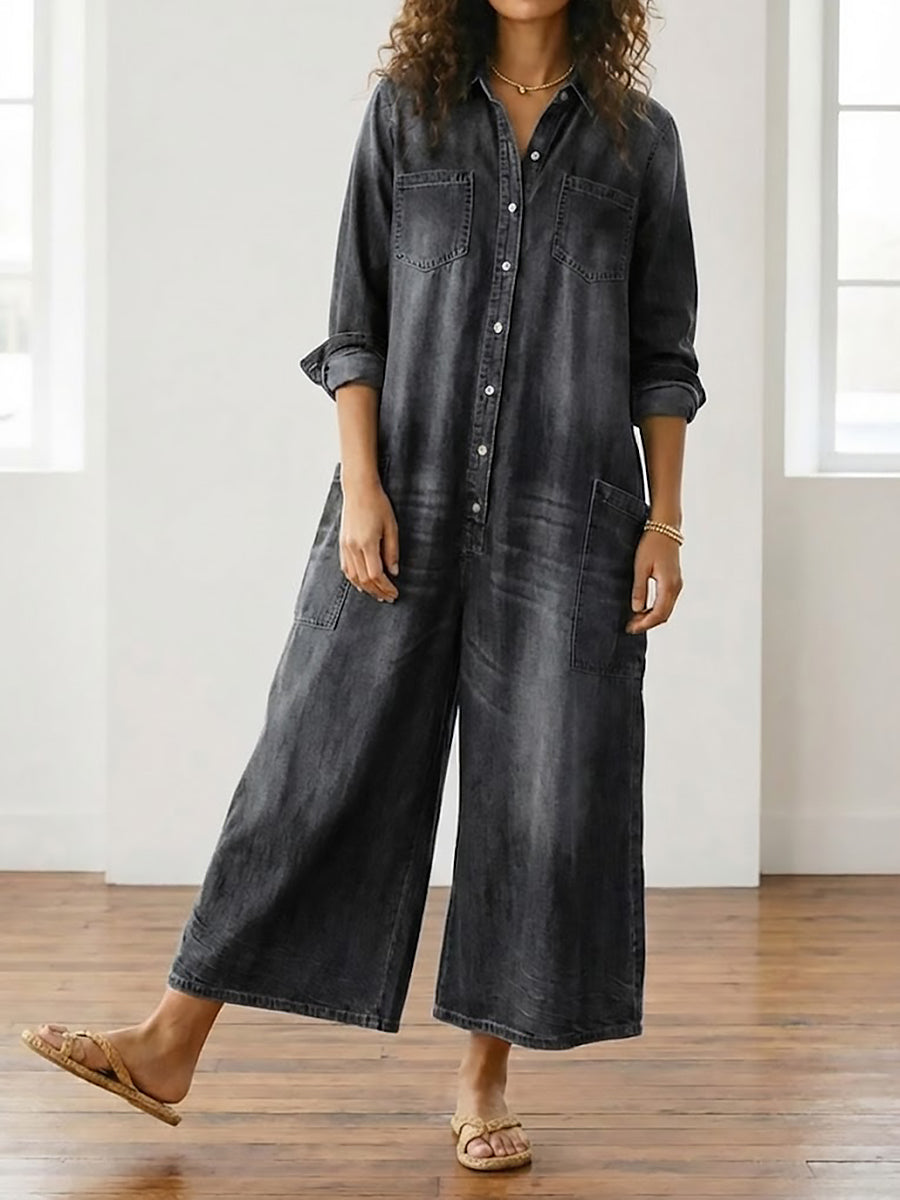 LAURENT & CO | DIANA: MONO VAQUERO VINTAGE CON BOTONES PARA MUJER