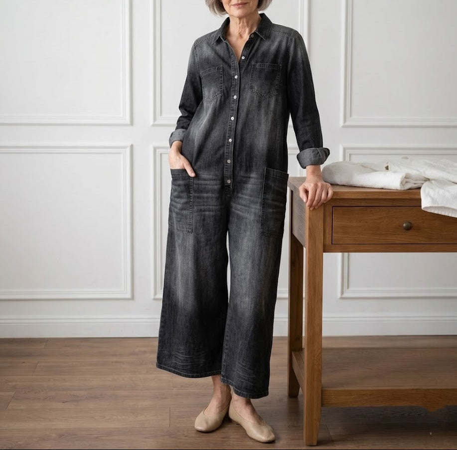 LAURENT & CO | DIANA: MONO VAQUERO VINTAGE CON BOTONES PARA MUJER